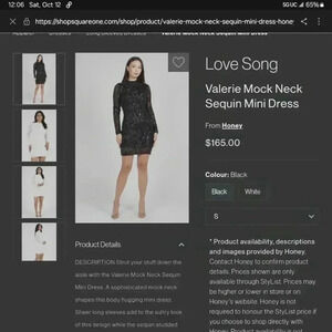 Love song Valerie Mock neck sequin mini dress square one